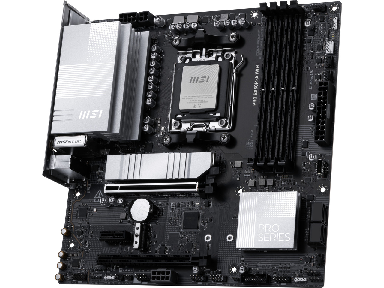 MSI PRO B850M-A WIFI AM5, Wi-F - Am5 Micro Atx Pcie 5.0 Motherboard ulasan dan harga